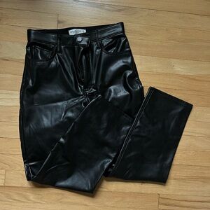 Abercrombie black leather pants